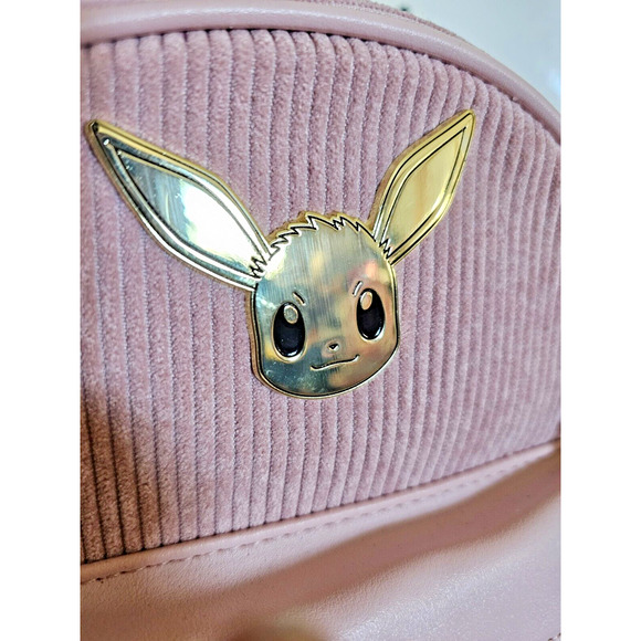 Pokemon 11" Mini Backpack - Pink Corduroy Eevee New With Tag Pikachu - Picture 8 of 13